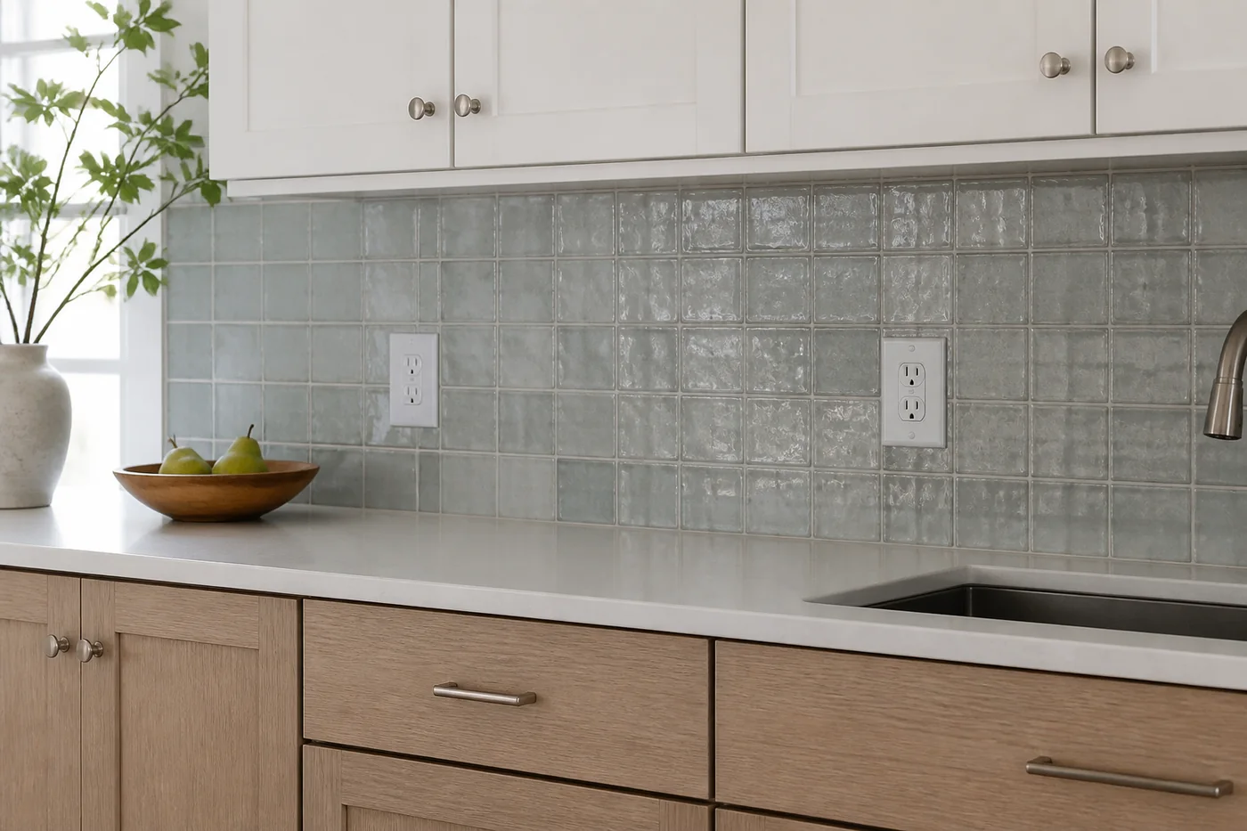 Countertop and kitchen backsplash installation in West Yarmouth, Massachusetts