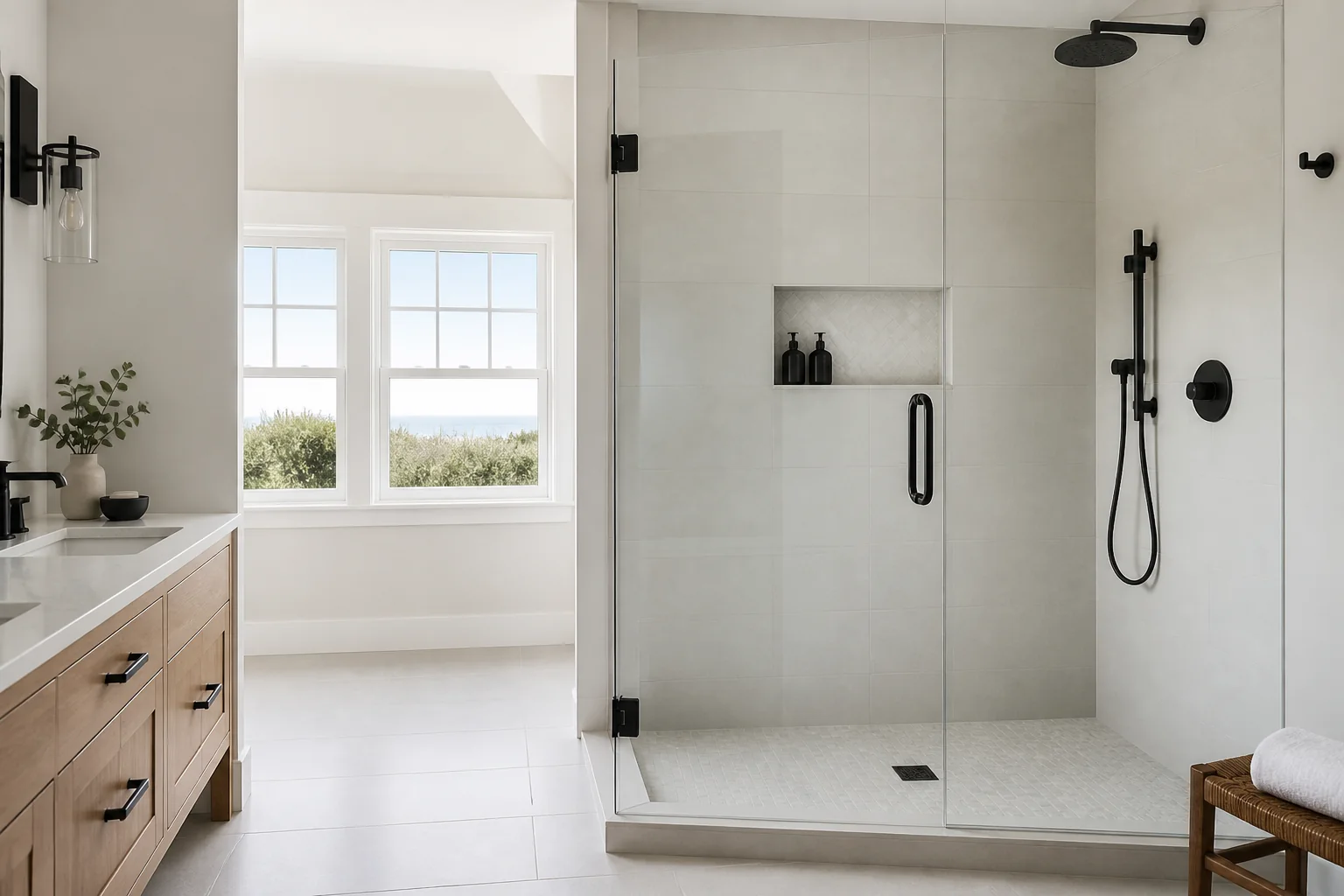 Custom bathroom tile shower installation in West Yarmouth Cape Cod