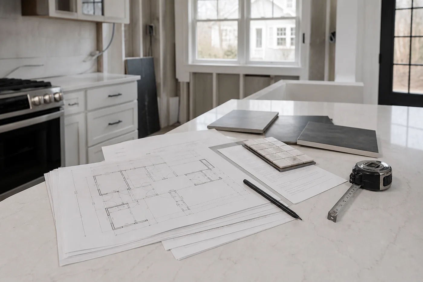 Kitchen island planning in West Yarmouth, Massachusetts