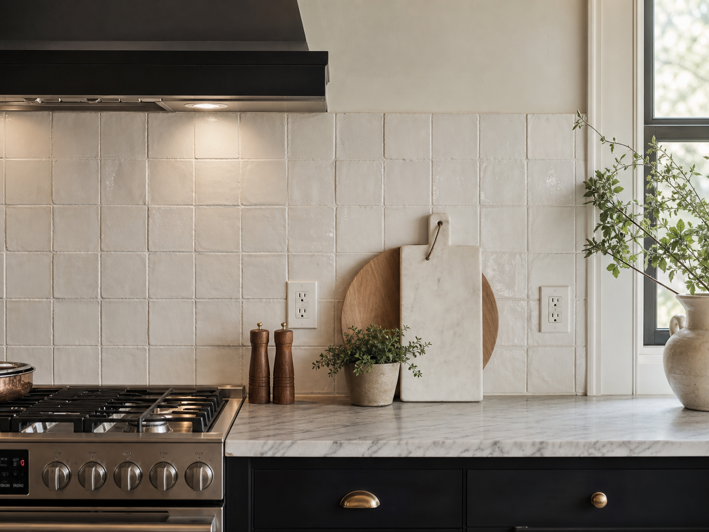 Kitchen backsplash tile installation in West Yarmouth, Massachusetts