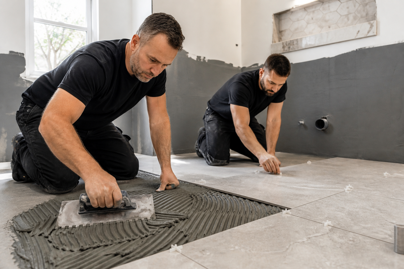 Professional porcelain tile installation in West Yarmouth, Massachusetts