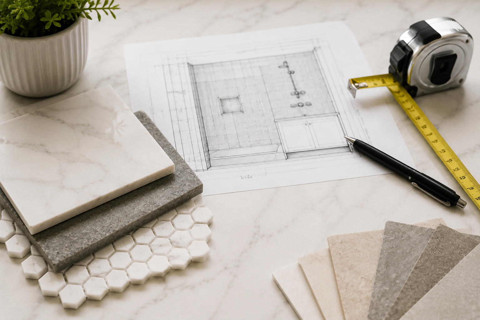 Tile installation planning process for Cape Cod homes