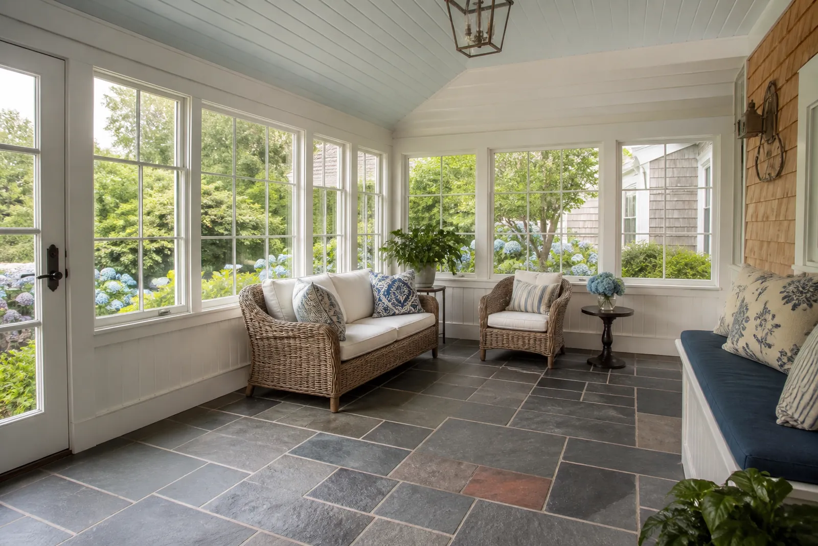 Tiled Cape Cod home served by Tile of America