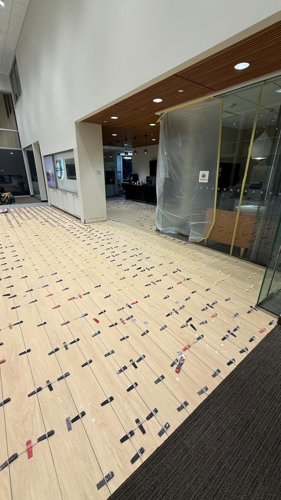 Commercial tile floor installation by Tile of America in West Yarmouth MA