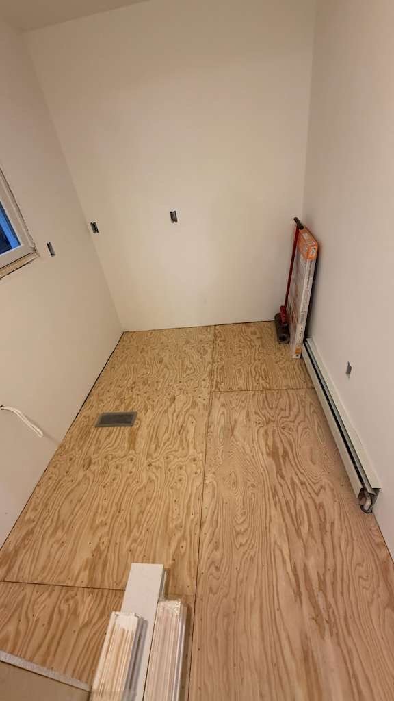Wood pattern tile floor installation by Tile of America in West Yarmouth MA